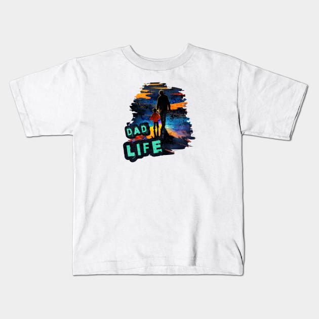 Fatherly Love, Dad Love, Dad Life Kids T-Shirt by Morsll